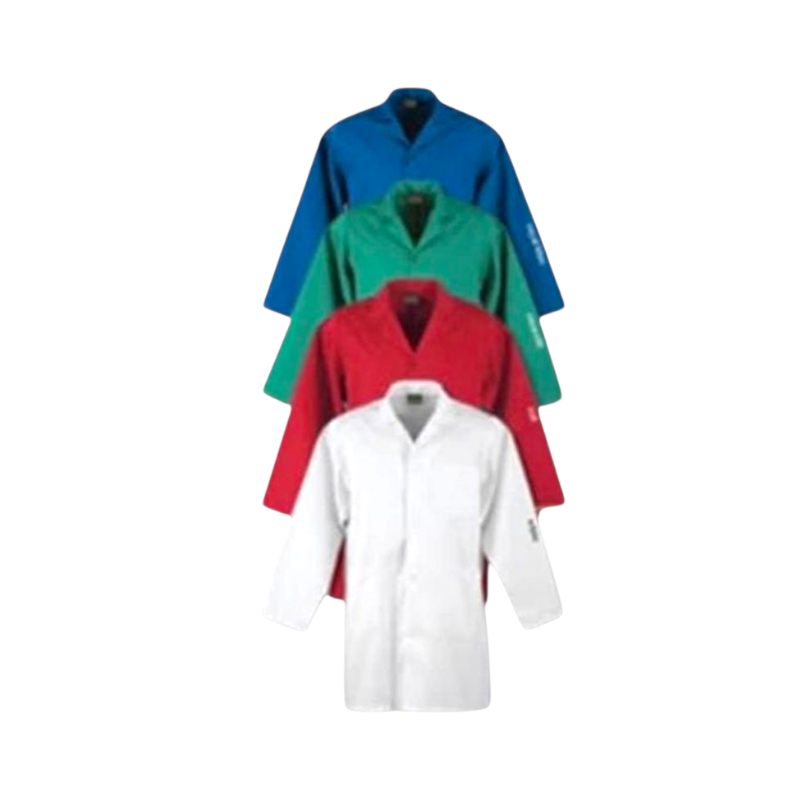 Safety Dust coat Made with 80/20 Poly Cotton Twill Fabric Colours Long sleeve Back slit 2x waist pocket 1x chest pocket